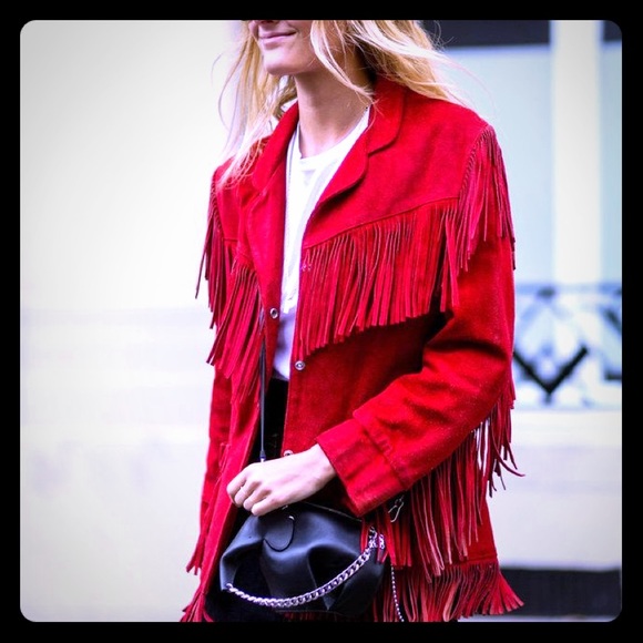 western vintage/lanna Jackets & Blazers - Vintage red 80’s western jacket size med.